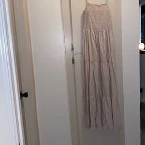 Brand new Long tan light weight dress